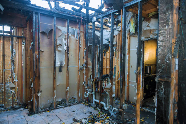 Professional Fire Damage Removal technician working in Belmont, MS